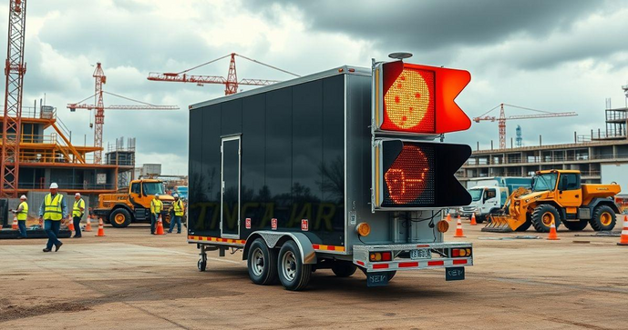 Carreta para painel de sinalização personalizada é a solução ideal para segurança e visibilidade em obras